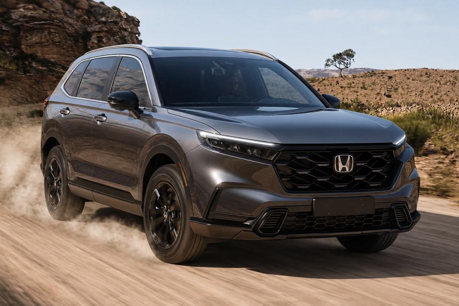 Honda CRV 2022– Integroidut kattokaiteet, harmaat OEM (ABS-muovi, liima-asennus) Image