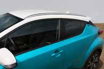 Toyota C-HR 2016–2023 Integroidut kattokaiteet harmaat OEM (ABS-muovi, liimakiinnitys) kuva 2
