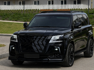 Nissan Patrol Y62 2010–2024 Mustat kattokaiteet (alumiini) kuva 2