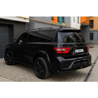 Mustat kattokaiteet (alumiini) Nissan Patrol Y62 2010–2024 kuva 1