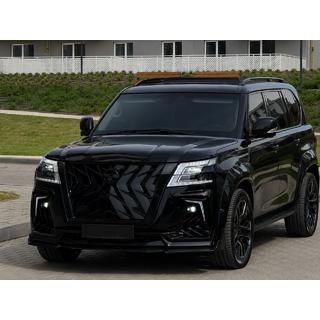 Mustat kattokaiteet (alumiini) Nissan Patrol Y62 2010–2024 kuva 2