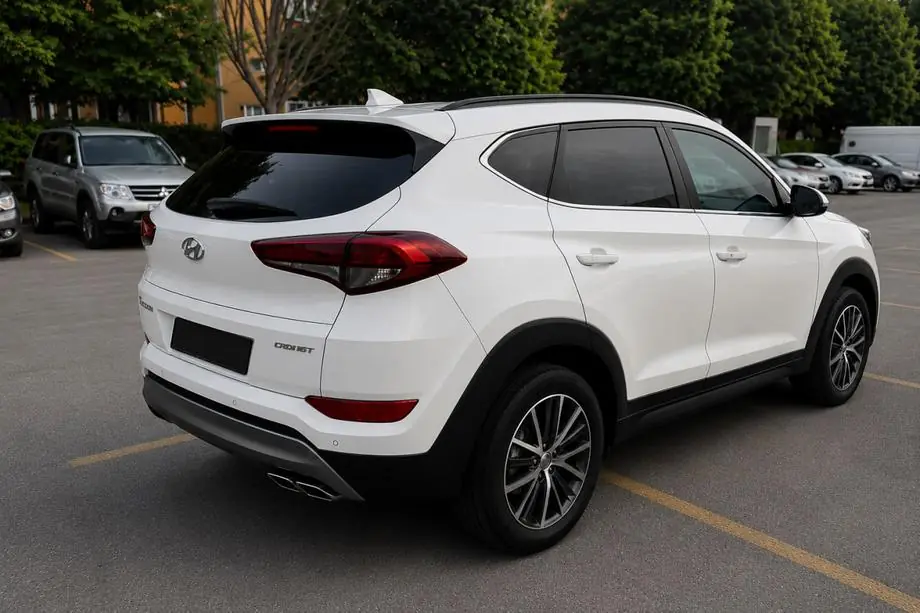 Hyundai Tucson TL 2016–2021 Integroitu kattokaiteet, musta OEM (ABS-muovi, liima-asennus) Image