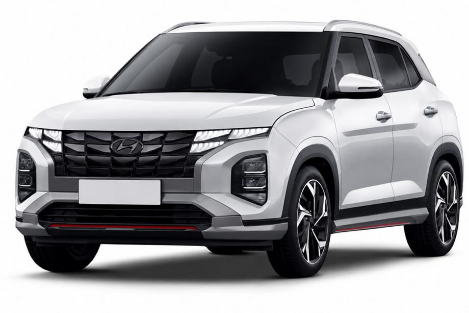 Hyundai Creta 2021– Harmaat OEM-kattokaiteet (alumiini, liima-asennus) Image