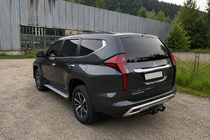 Mitsubishi Pajero Sport 2015– Integrointut kattokaiteet mustat OEM (2019-, alumiini) kuva 3