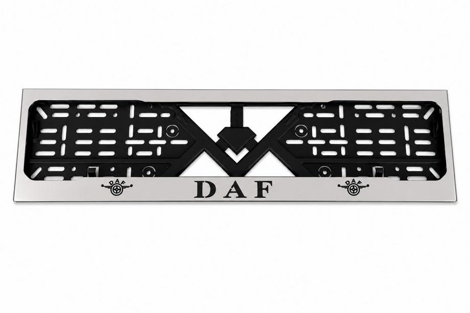 DAF Kromattu rekisterikilven kehys (1 kpl, ruostumaton teräs) Image