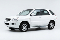 Kia Sportage 2004–2010 Sivuastinlaudat Allmond White (2 kpl, alumiini) kuva 1