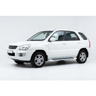 Sivuastinlaudat Allmond White (2 kpl, alumiini) Kia Sportage 2004–2010 kuva 1