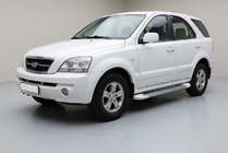 Kia Sorento I BL 2002–2009 Sivuastinlaudat Allmond White (2 kpl, alumiini) kuva 1
