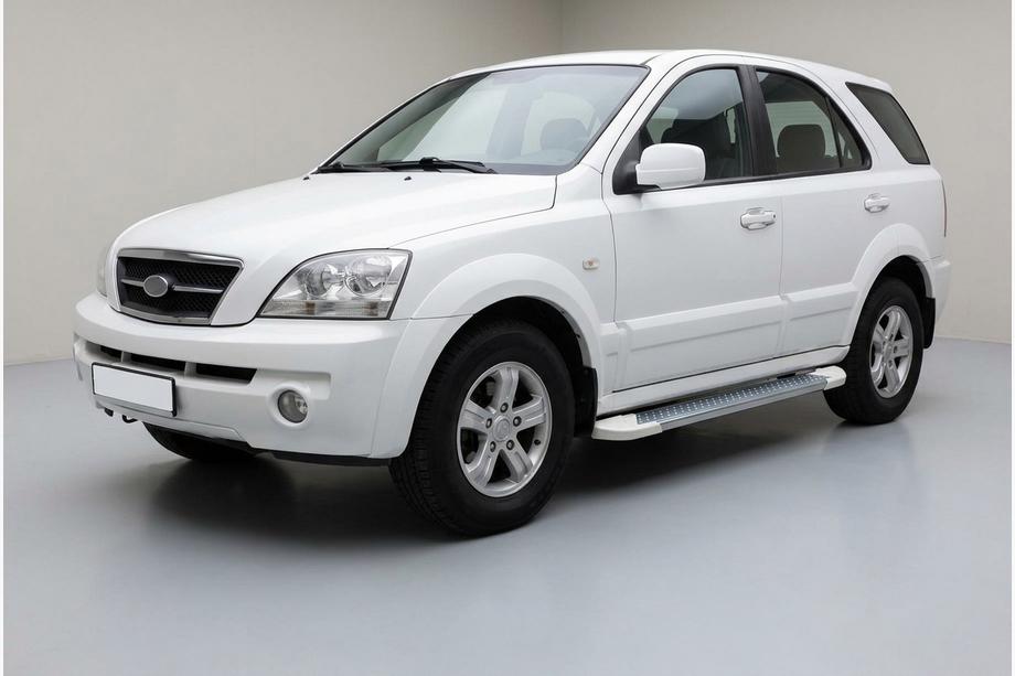 Kia Sorento I BL 2002–2009 Sivuastinlaudat Allmond White (2 kpl, alumiini) Image
