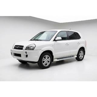 Sivuastinlaudat Allmond White (2 kpl, alumiini) Hyundai Tucson JM 2004– kuva 1