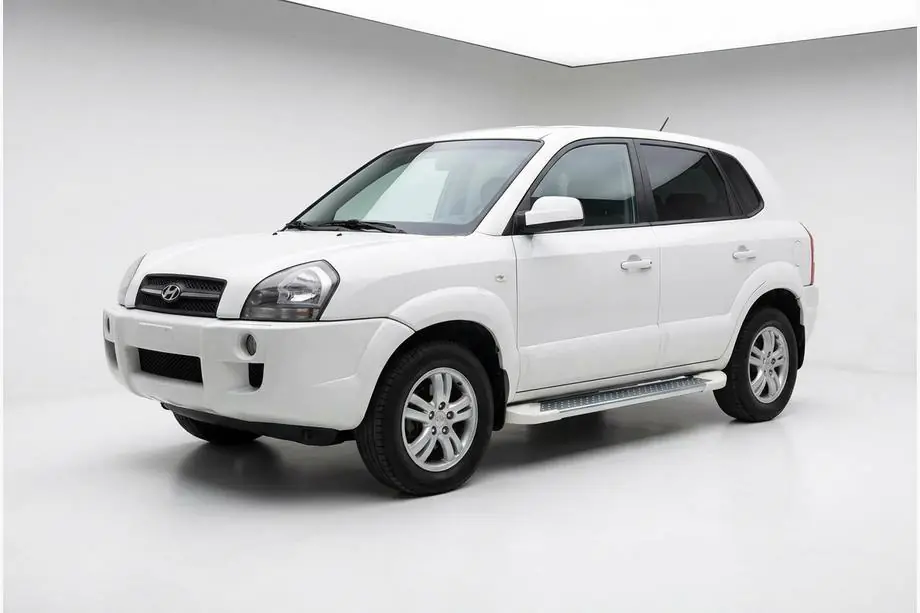 Hyundai Tucson JM 2004– Sivuastinlaudat Allmond White (2 kpl, alumiini) Image