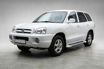 Hyundai Santa Fe 1 2000–2006 Sivuastinlaudat Allmond White (2 kpl, alumiini) kuva 1