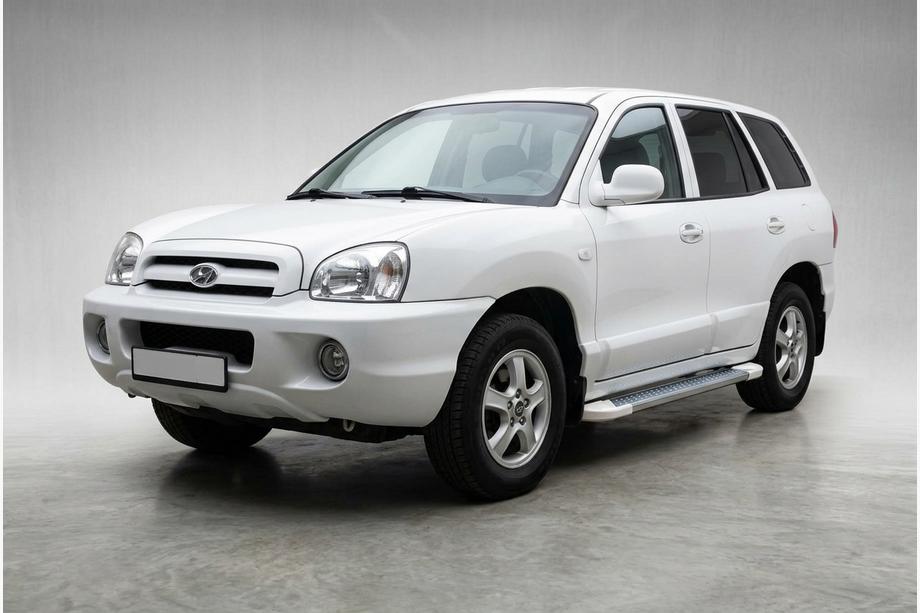 Hyundai Santa Fe 1 2000–2006 Sivuastinlaudat Allmond White (2 kpl, alumiini) Image