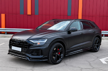 Audi Q8 2018– Integroidut kattokaiteet, mustat OEM (alumiini, liima-asennus) kuva 2