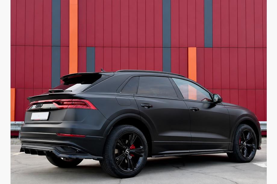 Audi Q8 2018– Integroidut kattokaiteet, mustat OEM (alumiini, liima-asennus) Image