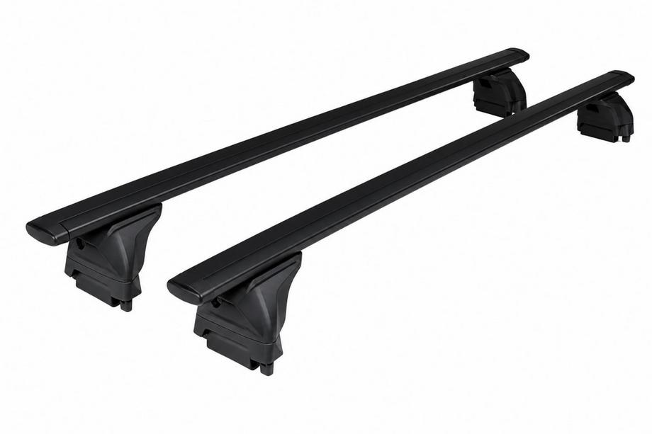 Jeep Wrangler 2018– Kattotelineen poikkitangot, musta OEM (lukittava, alumiini) Image