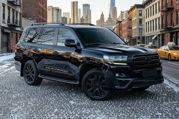Black Edition Toyota LC200: tumma ja aggressiivinen tyyli faceliftin jälkeen