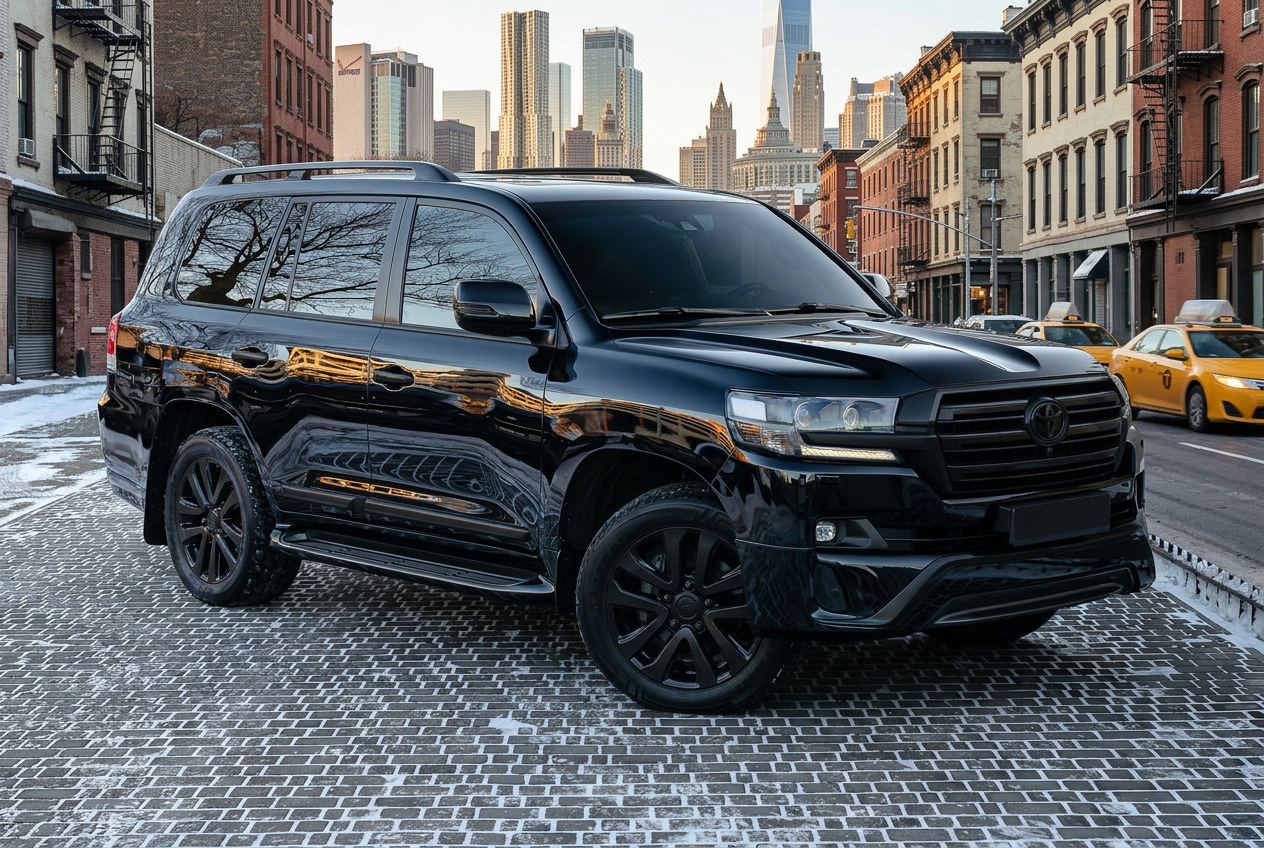 Black Edition Toyota LC200: tumma ja aggressiivinen tyyli faceliftin jälkeen