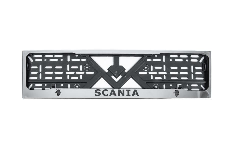 Scania Kromattu rekisterikilven kehys (1 kpl, ruostumaton teräs) Kuva 1
