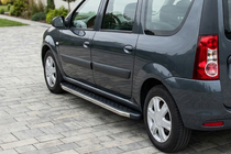 Renault Logan MCV 2005–2013 BlackLine-sivuporrassarja (2 kpl, alumiini) kuva 3