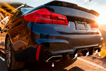 BMW 5-sarja G30/G31 2017–2023 Takapuskurin diffuusori CS-Style (M-Sport/M5 F90, ABS) kuva 5