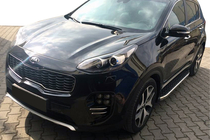 Kia Sportage 2010–2015 BlackLine-sivuporrassarja (2 kpl, alumiini) kuva 1