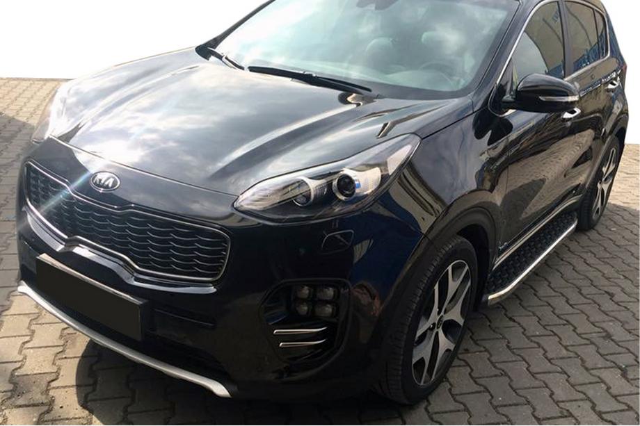 Kia Sportage 2010–2015 BlackLine-sivuporrassarja (2 kpl, alumiini) Image