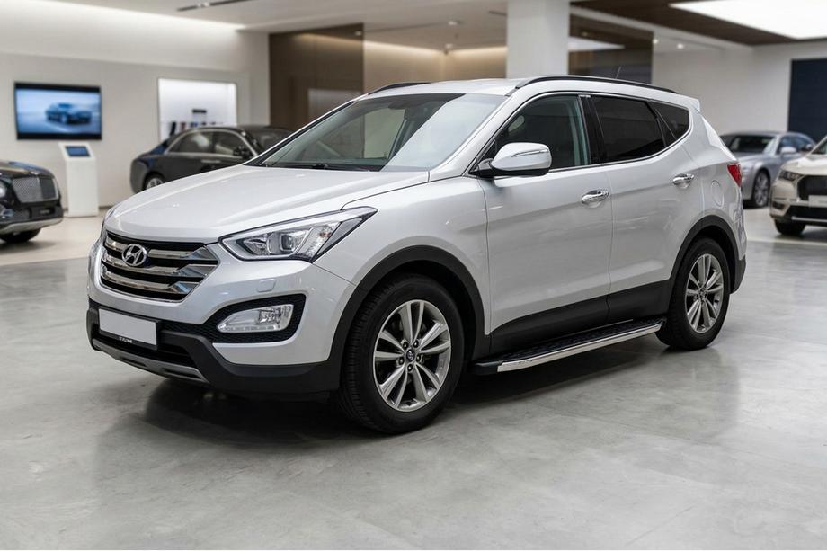 Hyundai Santa Fe 3 2012–2018 BlackLine-sivuporrassarja (2 kpl, alumiini) Image