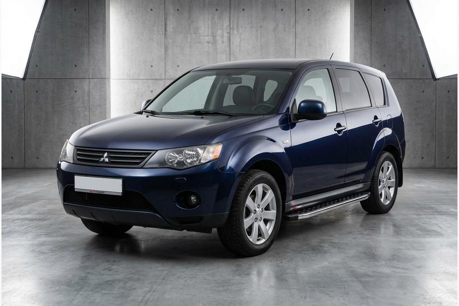 Mitsubishi Outlander 2006–2012 BlackLine-sivuporrassarja (2 kpl, alumiini) Image