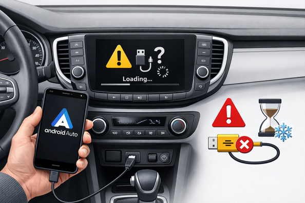 Miksi Android Auto ei toimi tai jumittuu?