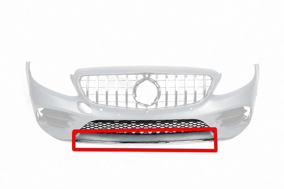 Mercedes C-class W205 2014–2021 Kromilista puskuriin (AMG Line 2018-2021) Image