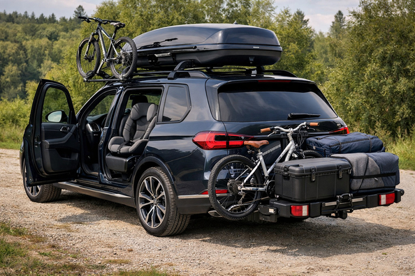 Mitä BMW X7 G07:ään perheelle ja pitkiä matkoja varten: aloituspaketti ilman turhaa