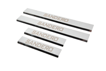 Dacia Sandero 2007–2013 Carmos V3 kynnyslistat, ruostumaton teräs (4 kpl) kuva 2