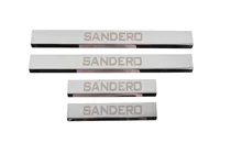Renault Sandero 2007–2013 Carmos V3 kynnyslistat, ruostumaton teräs (4 kpl) kuva 1