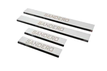 Renault Sandero 2007–2013 Carmos V3 kynnyslistat, ruostumaton teräs (4 kpl) kuva 2