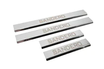 Renault Sandero 2007–2013 Carmos V3 kynnyslistat, ruostumaton teräs (4 kpl) kuva 3