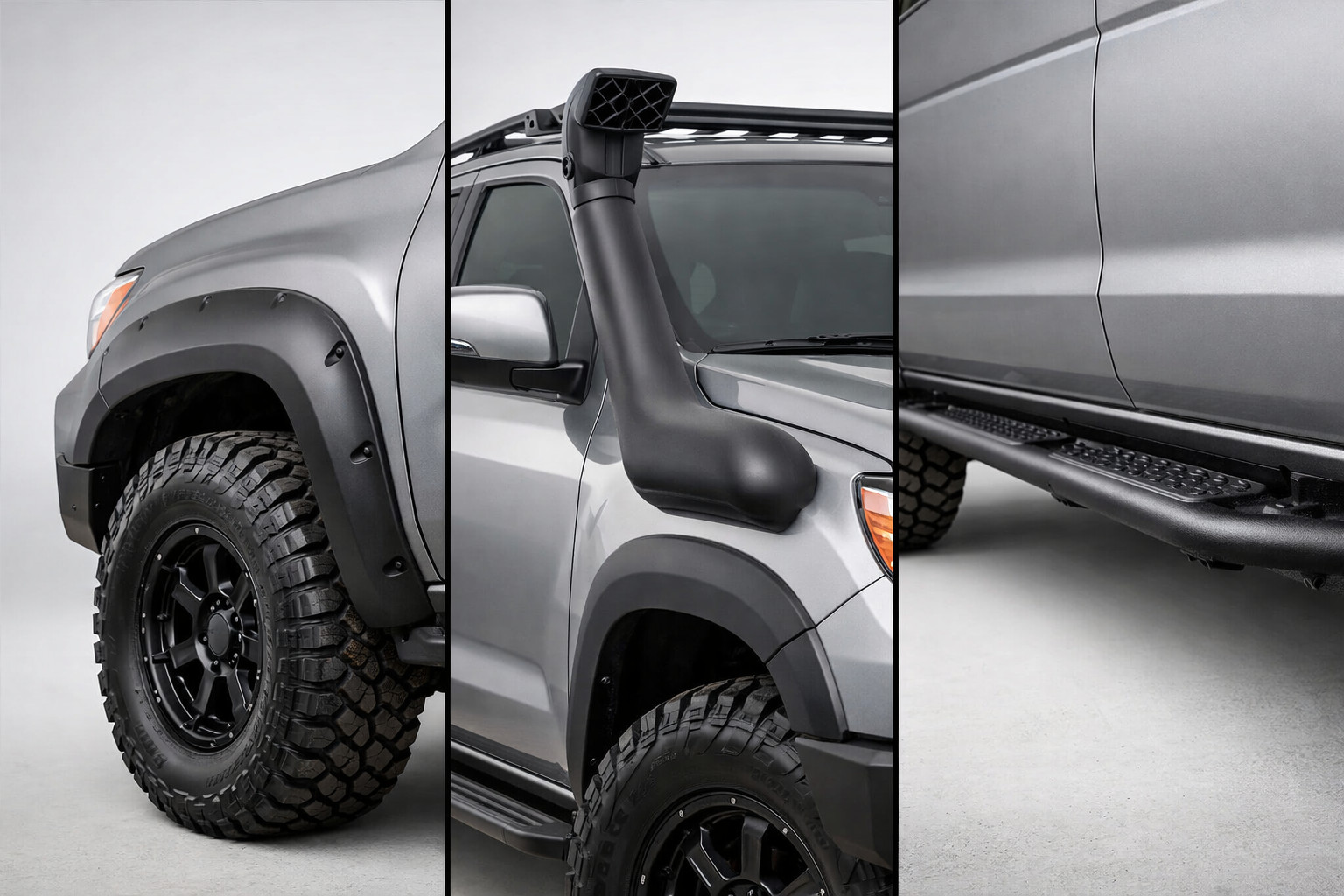 Mitä offroad-varusteita ensin: Bushwacker, snorkkeli vai rock sliderit