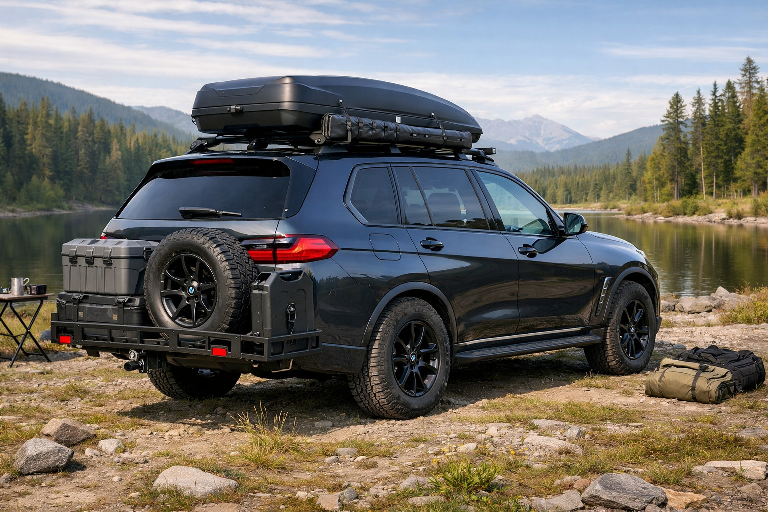 Mitä BMW X7 G07:ään retkille ja kattokuormalle