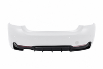 BMW 4-sarja F32/F33/F36 2012–2020 Takapuskurin diffuusori yksipuoliselle tuplapakoputkelle (M-Sport, ABS) kuva 2
