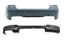 BMW 3-sarja E90/E91 2005–2011 Takapuskuri diffuusorilla yksipuoliselle tuplapakoputkelle M-Sport (E90 2008-2011) kuva 1