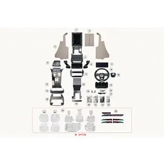 Sisustan päivityssarja – kojelaudan verhoilusarja Lexus GX460 2023 Style Lexus GX470 2002–2009 kuva 4