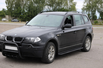 BMW X3 E83 2003–2010 Sivuporrassarja KB001 Black (ruostumaton teräs) 60 mm kuva 2
