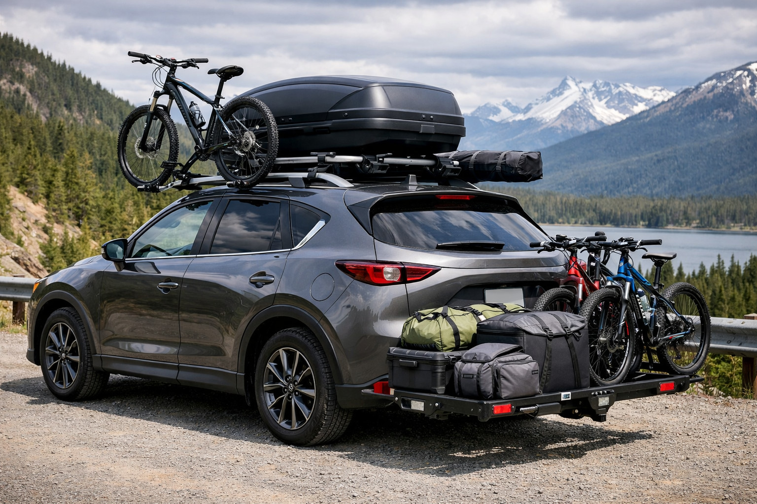 Mitä varustaa Mazda CX-5 2017+ -malliin matkailuun ja kattokuormalle