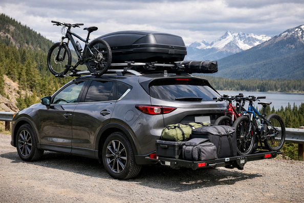 Mitä varustaa Mazda CX-5 2017+ -malliin matkailuun ja kattokuormalle