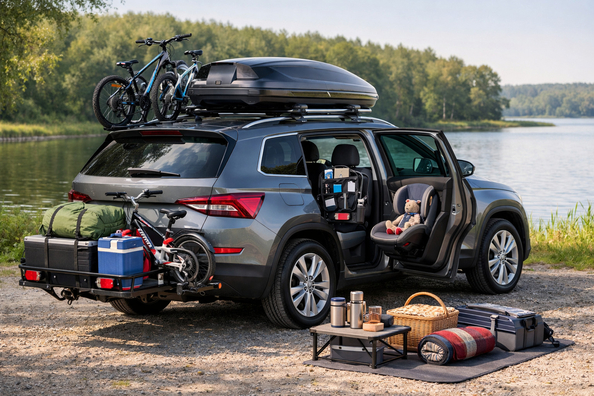 Skoda Kodiaq 2016-2023 -päivityspaketti perheelle ja tavaroille