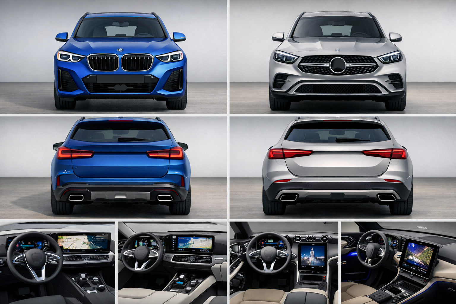 BMW X3 G45 vs Mercedes-Benz GLC X254: muotoilu, moottorit ja varustelu