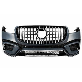 GLS450 etupuskuri koottuna GT Panamericana -jäähdyttimen säleiköllä (2025-Design)
