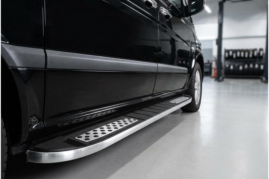 Mercedes Vito/V-class W447 2014– Tayga V2 sivuastinlaudat (2 kpl, alumiini) Image