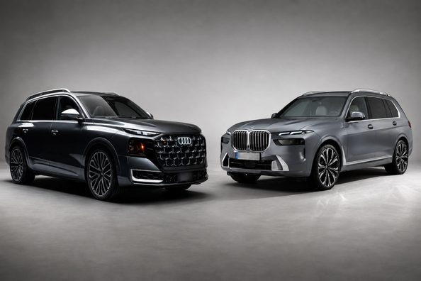 Uusi Audi Q9 2027 vs. BMW X7 G07 Facelift: kumpi lippulaiva-SUV on parempi