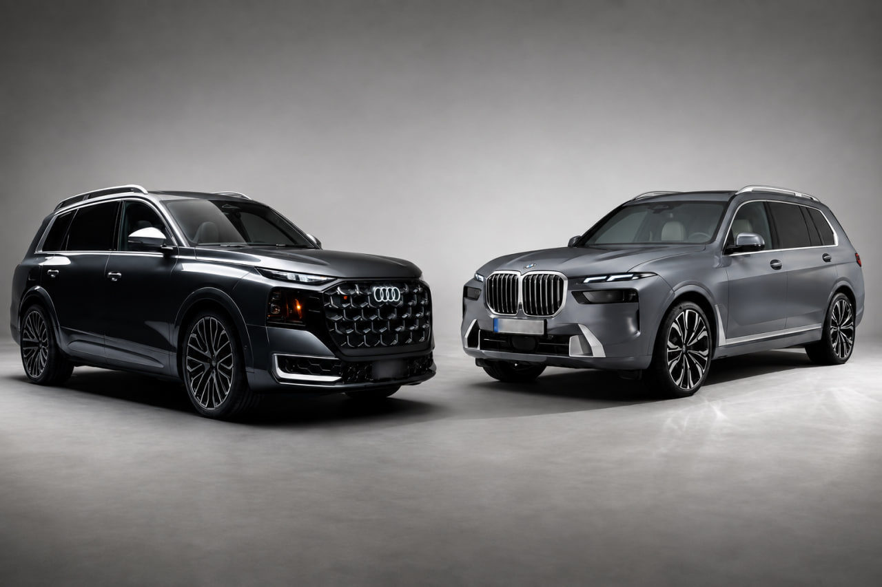 Uusi Audi Q9 2027 vs. BMW X7 G07 Facelift: kumpi lippulaiva-SUV on parempi